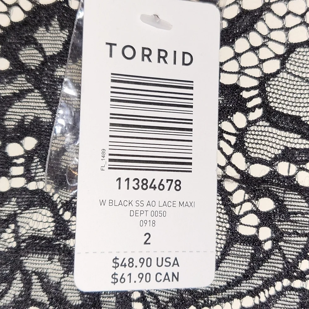 Torrid Black See-Through Dress size 2 (2x-18/20) - Picture 4 of 4